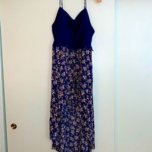 No Boundaries Juniors 3XL spaghetti strap high low dress.
